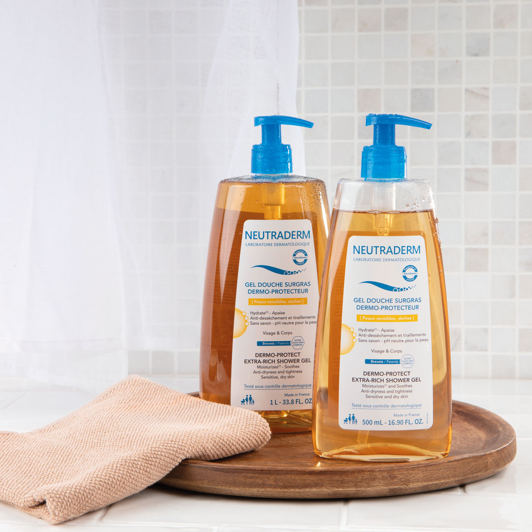Nos gels douche pour la peau sèche NEUTRADERM